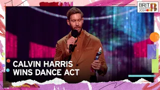 Calvin Harris Celebrates Winning Dance Act | The BRIT Awards 2024