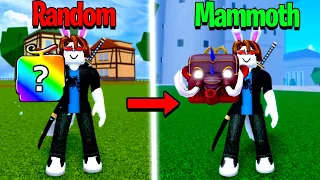 Trading From Random Fruit to Mammoth in One Video (Blox Fruits)