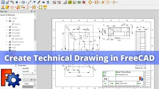 Create Technical Drawing in FreeCAD | FreeCAD Techdraw | FreeCAD Drawing | Mechnexus |