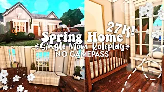Single Mom Roleplay Spring One Story Home I No Gamepass I Bloxburg Speedbuild and Tour - iTapixca