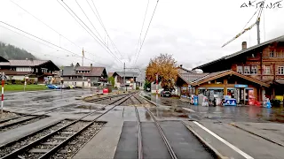 Rainy Cab Ride - MOB Railway Switzerland | Zweisimmen to Lenk im Simmental | Driver View 4K HDR