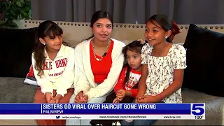 Palmview sisters go viral over haircut gone wrong