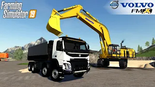 Farming Simulator 19 - VOLVO FMX 2013 8X8 TIPPER Loading Sand By Excavator