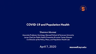 Shannon Monnat | COVID-19 and Population Health