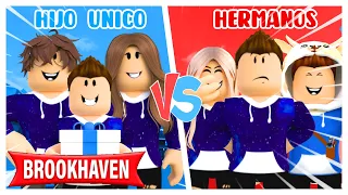 HIJO UNICO VS TENER HERMANOS en BROOKHAVEN - Roblox YoSoyLoki