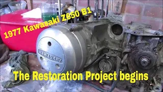 Kawasaki KZ650/Z650 B1 1977  - Engine Disassembly - Part 1