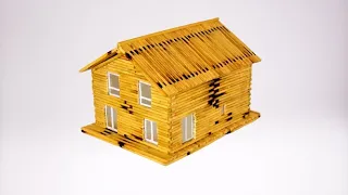 Miniature Matchstick House Scale Model | DIY Crafts Tutorial