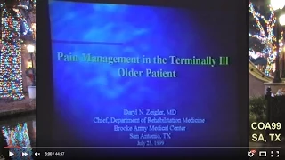 COA99: Aging Conference | Pain Management @ EOL (1999)