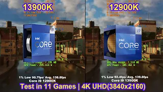 Core i9 12900K vs Core i9 13900K + RTX 4090 - Test in 11 Games | 4K UHD(3840x2160)