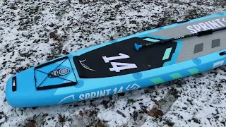 SUP im Winter Pichlingersee und Unboxing Bluefin Sprint 14