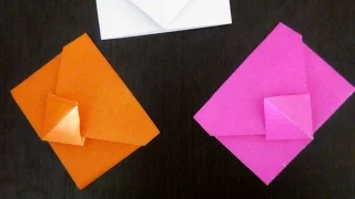 DIY! Как быстро сделать конверт оригами из бумаги без клея! Origami paper envelope without glue!