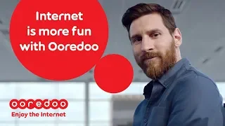 Leo Messi enjoys the Internet with Ooredoo