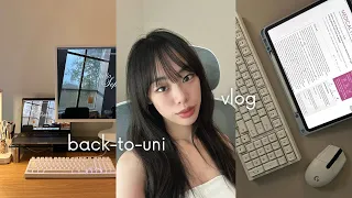 Back-to-Uni Vlog 🏷️ Grad School Move-In Day, Room Tour, Keyboard Unboxing
