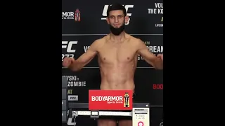 Weigh in Khamzat Chimaev vs Gilbert Burns UFC chechen BORZ