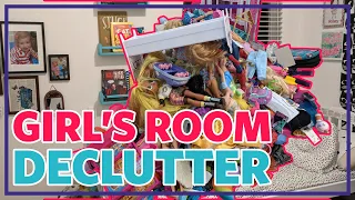 Girl's Room DECLUTTER 🧹 Kid's Room CLEAN WITH ME ✨ Toy Purge