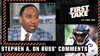 Stephen A. doesn't like what Russell Wilson said about the Broncos' decision to kick | First Take
