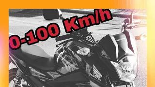 Honda CB125F 0-100 Km/h acceleration (uphill)