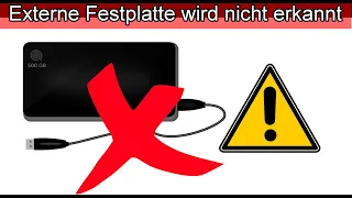 Externe Festplatte wird nicht erkannt - Externe Festplatte kein Zugriff unter Windows am PC / Laptop