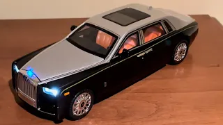 Che-Zhi Rolls Royce Phantom Review with LIGHT AND SOUND DEMO (Scale 1/18-ish)