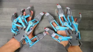 AWESOME 3D PRINTED EXOSKELETON HANDS!!!
