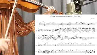 Sherlock Holmes Sheet Music for Violin Solo [Granada TV Series]