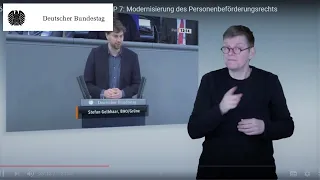 Gebärdensprachvideo: Bundestag reformiert das Recht der Personenbeförderung