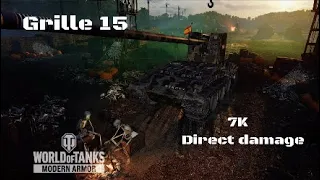 Grille 15 in Cerro Thiepval:7K direct damage :Wot console - World of Tanks