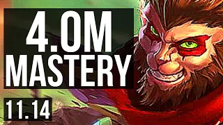 WUKONG vs IRELIA (TOP) | 4.0M mastery, 2300+ games, 10/2/10, Godlike | KR Master | v11.14