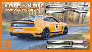 X-Pipe vs H-Pipe?? Mustang resonator delete sound comparison!