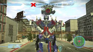 Transformers the game: Optimus vs Blackout and Starscream