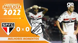 SÃO PAULO 0 X 0 INTER DE LIMEIRA | MELHORES MOMENTOS | 7ª RODADA PAULISTA 2022 | ge.globo