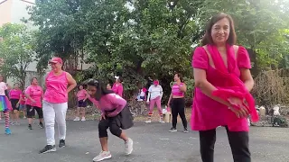 Zumba Workout Village Group 2024 Part 37 in Barbie Attire