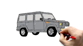 Learn to Draw the Ultimate Luxury Car! - How to draw a Mercedes-Benz gelendvagen car