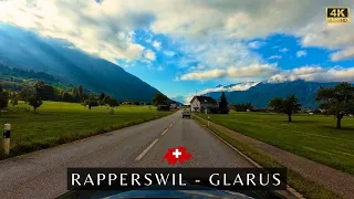 4K Scenic Drive to the Alps, Rapperswil - Glarus #switzerland