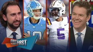 Patriots select Daniels, Maye ridiculed, LAC trade up Nick’s Mock Draft | NFL | FIRST THINGS FIRST