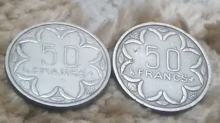 Monnaies Etrangers mint in Paris Error Coin 50 francs Central Bank of Central African States 1996