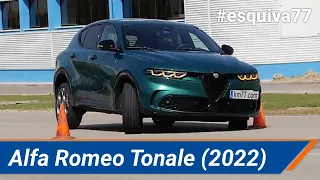 Alfa Romeo Tonale 2022 - Maniobra de esquiva (moose test) y eslalon | km77.com