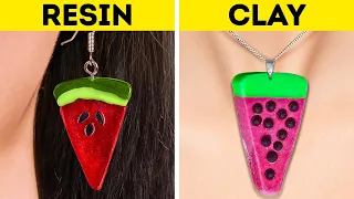 RESIN VS. CLAY || Colorful DIY Jewelry, Mini Crafts And Accessories To Save Your Money