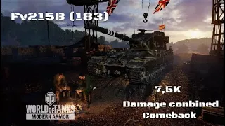 Fv215B (183) in Cerro Thiepval:7,5 Damage conbined :Wot console - World of Tanks console