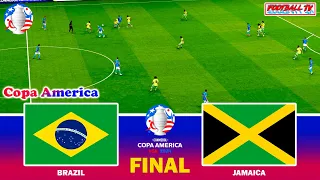 BRAZIL vs JAMAICA - COPA AMERICA FINAL | Full Match All Goals | PES Gameplay PC