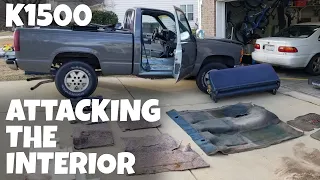 89 K1500 | Seat and carpet removal for cleaning