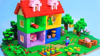 Creating a Vibrant 4-Color LEGO Minecraft House | Brickmine Highlights #3