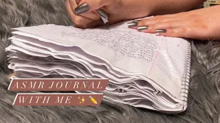 ASMR Journal with me ♡︎ | crinkly notebook, inaudible whispering, pen sounds