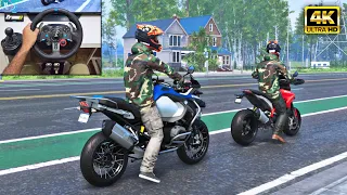 BMW R 1200 GS Adventure & Ducati Hypermotard | The Crew 2 | Logitech G29 Gameplay