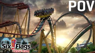 Dr. Diabolical's Cliffhanger Animated POV - New for 2022 Roller Coaster - Six Flags Fiesta Texas