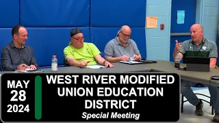 West River Modified Union Education District Board Special Mtg 5/28/24