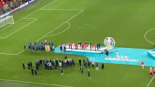 England players collect Euro 2020 Final Runners Up Medals and Presentation