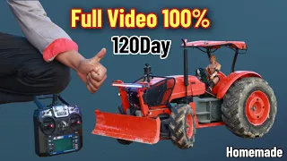 Full Video Homemade RC Tractor 4×4 AWD From PVC 100% Complete.