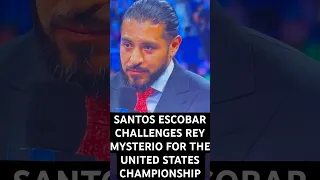 SANTOS ESCOBAR CHALLENGES REY MYSTERIO FOR THE UNITED STATES CHAMPIONSHIP #smackdown