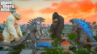 Godzilla and Kong vs Mechagodzilla and Rampage - GTA 5 Mods